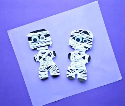 Mummy Halloween Craft For Kids by Whispered Inspirations