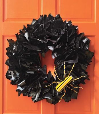 Newspaper Wreath Craft Project by Woman's Day