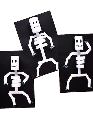 Halloween Paper Loop Skeleton Craft by Our Kid Things