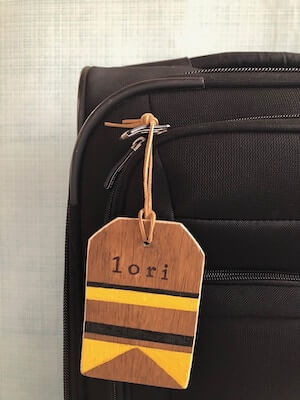 Rustic Wooden DIY Luggage Tags by Ideas For The Home
