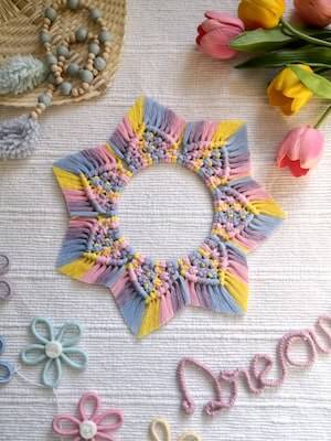 Spring Macrame Wreath from Diana Crafted
