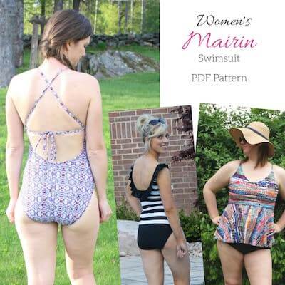 Women's Mairin Swimsuit Sewing Pattern by Sew A Little Seam