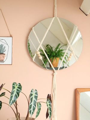DIY Simple Macrame Mirror by Enter My Attic