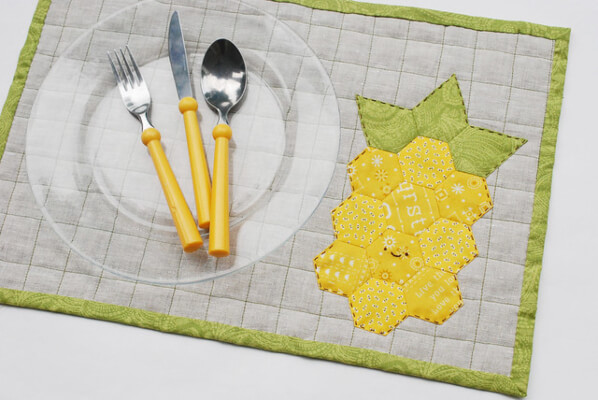 Fruity Pineapple Quilted Placemat Pattern from Wild Olive
