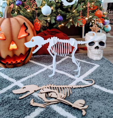 Halloween Dog Skeleton File from Laser Food