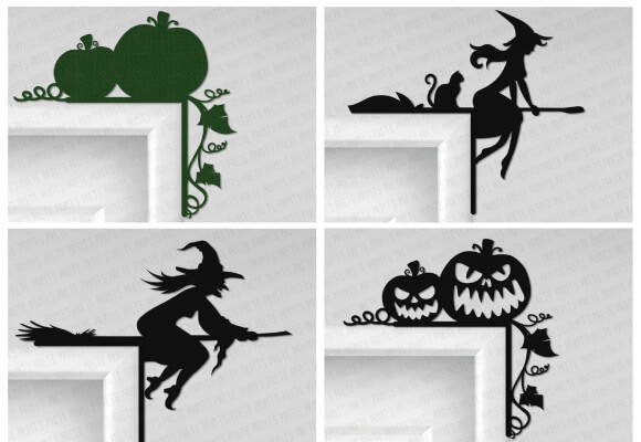 Halloween Door Corners Decor from PretePrints