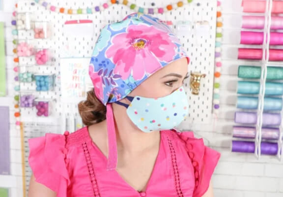 How to Make a Scrub Cap Sewing Pattern from Sweet Red Poppy