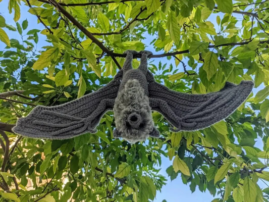 Large Flying Fox Bat Crochet Pattern from KnottedFaux