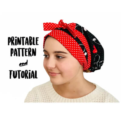 Learn to Sew a Bouffant Scrub Cap Pattern by AlohaLittleOnes