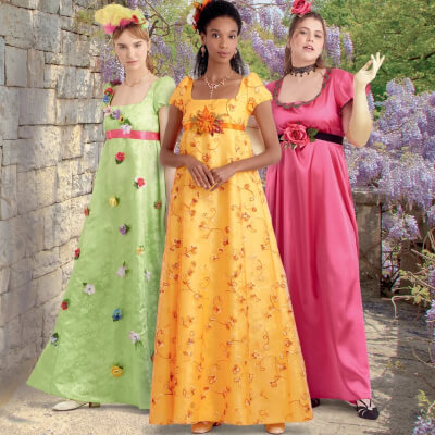 Misses' and Women's Regency Era Style Dresses Simplicity Sewing Pattern by AshleysDoDads