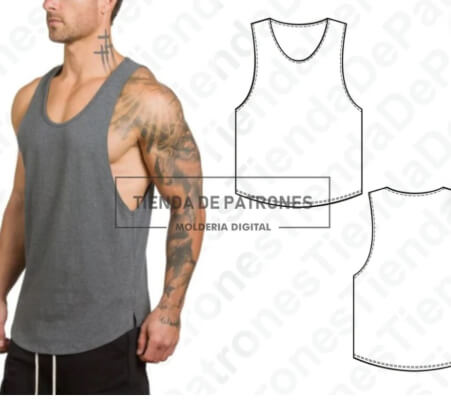 Tank Top for Men Sewing Pattern by TiendaDePatrones