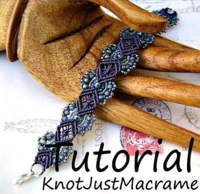 Beaded Macrame Bracelet by Knot Just Macrame