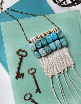 Boho-Inspired Woven Macrame Necklace by Styleoholic