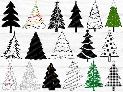 Christmas Tree Clipart by Creative Heart Space