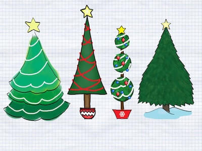 Christmas Tree Digital Clipart by Digi Bons Bons