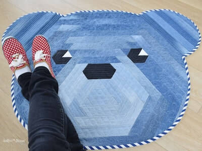 Cuddles, The Hexi Bear Rug Quilt Pattern by Ira Rott Patterns