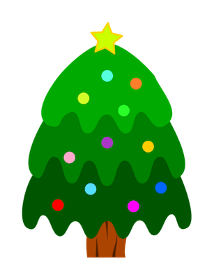 Decorated Christmas Tree Clipart by WP Clipart