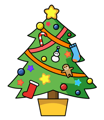 Decorated Christmas Tree Clipart by Clipart Panda