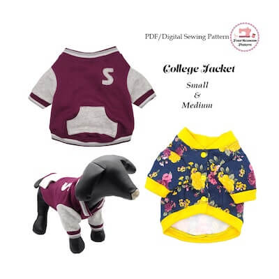 Dog College Jacket Sewing Pattern by Fancy Canine
