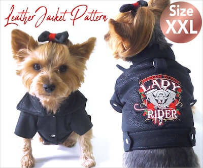 Dog Leather Jacket Pattern by Zoe And Leo Digitals
