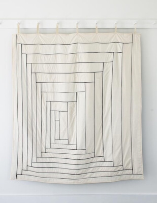 Fine Line Log Cabin Quilt Pattern by Purl Soho