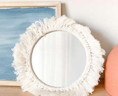 Fringed Macrame Mirror by Ruff & Renew