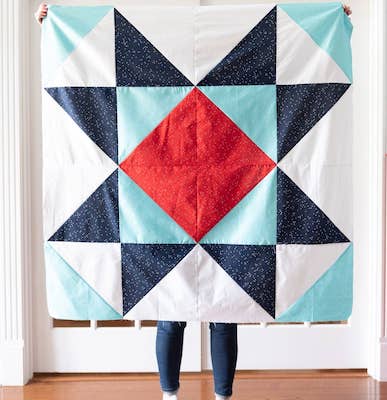 Giant Star Baby Quilt Pattern by The Polka Dot Chair