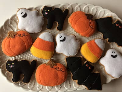 Halloween Felt Ornaments Pattern by Ginger Sweet Crafts