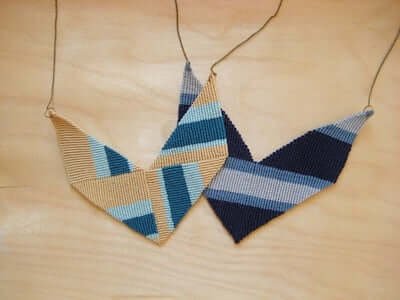 Knotted Chevron Statement Macrame Necklace by Instructables