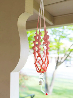 Macrame Hummingbird Feeder by Lovely Indeed