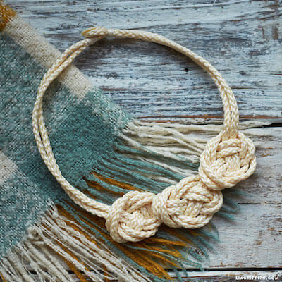 Macrame Knot Necklace by Lia Griffith