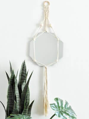 Macrame Mirror Wall Hanging by Made In A Day