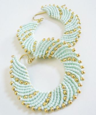 Macrame Swirl Earrings by How Did You Make This?
