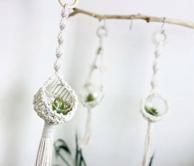 Mini Macrame Air Plant Holders Pattern by Crafted By Ceri