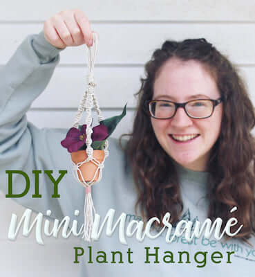 Mini Macrame Plant Hanger Tutorial by Hemptique