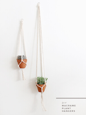 Mini Macrame Succulent Hanging Planter by Almost Makes Perfect