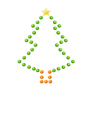 Minimalist Christmas Tree Clipart by Web Weaver