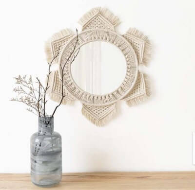 Round Macrame Mirror from Oskar And Stone Co