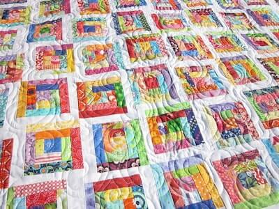 Scrappy Mini Log Cabin Quilt Pattern by Log Cabin Quiltery