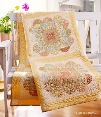 Sew Easy Scallops Log Cabin Quilt Pattern by All People Quilt