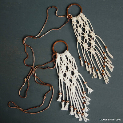 Simple DIY Macrame Necklace by Lia Griffith