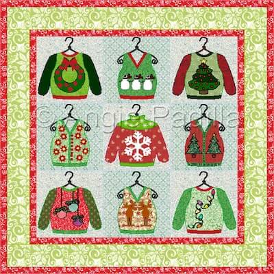 Ugly Christmas Sweaters Applique Quilt Pattern by AJ Padilla