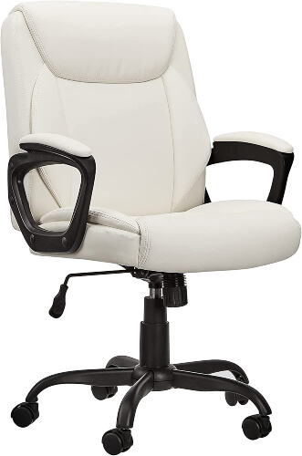 Amazon Basics Classic Puresoft Padded Mid-Back Office Computer Desk Chair with Armrest