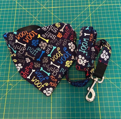 Dog Bandana and Leash Sewing Pattern by SnowbirdSewingStudio