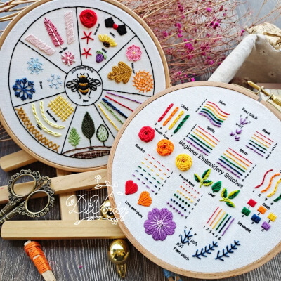 Rainbow Beginner Hand Embroidery starter kit