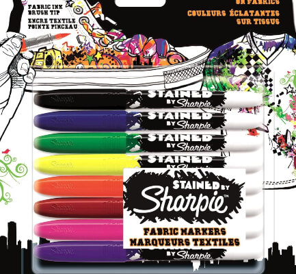Sharpie 1779005 Stained Permanent Fabric Markers