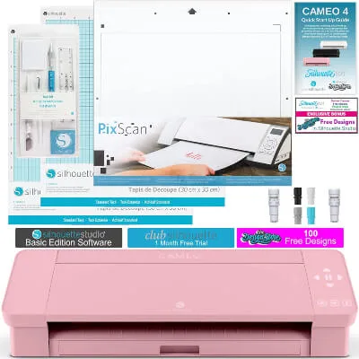 10 Best Fabric Cutters for 2025 8 Silhouette Cameo 4 Extras Bundle Pink Tool Kit
