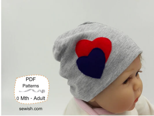 Slouchy Beanie Sewing Pattern by SeWishCom