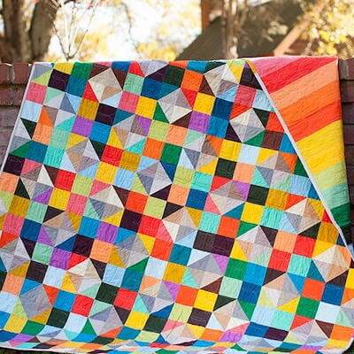 Bright Solids Modern Quilt Pattern by Elizabeth Dackson
