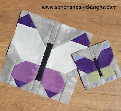 Butterfly Quilt Block Pattern by Sandra Healy Designs